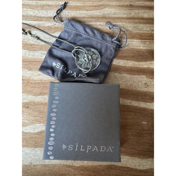 Silpada Sterling Silver & Glass Pendant Necklace - Picture 3 of 4